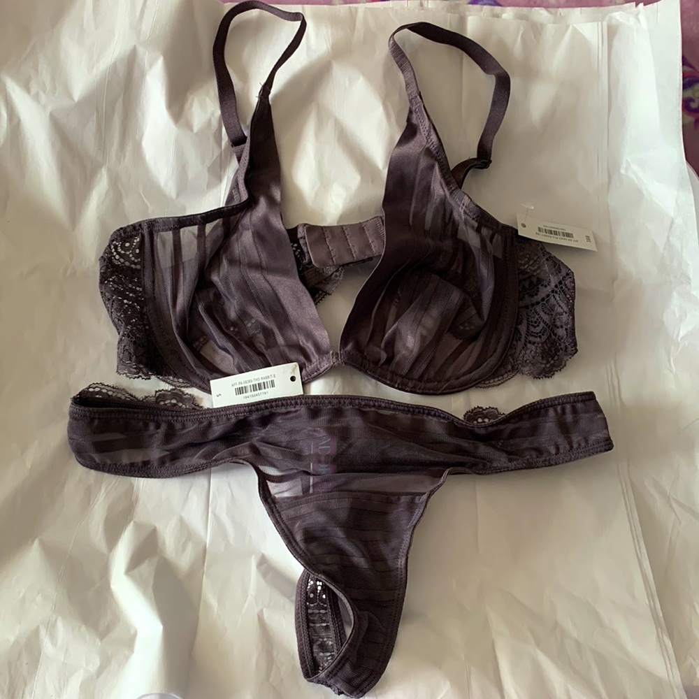 Adore Me Candice Unlined Bra and Thong Set NWT